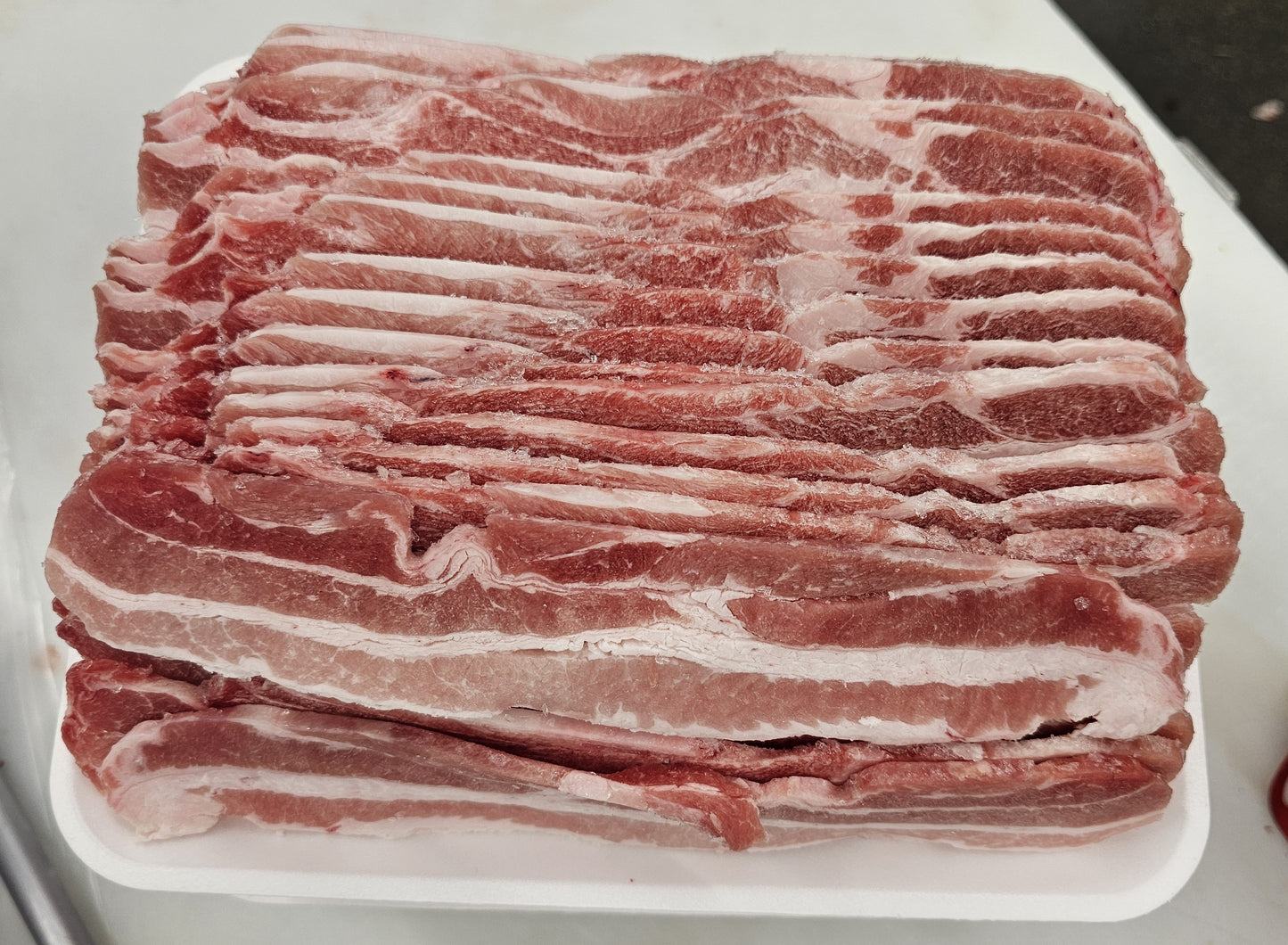 Pork Single Ribbed Belly Slice 3Lbs Tray Pack - Frozen