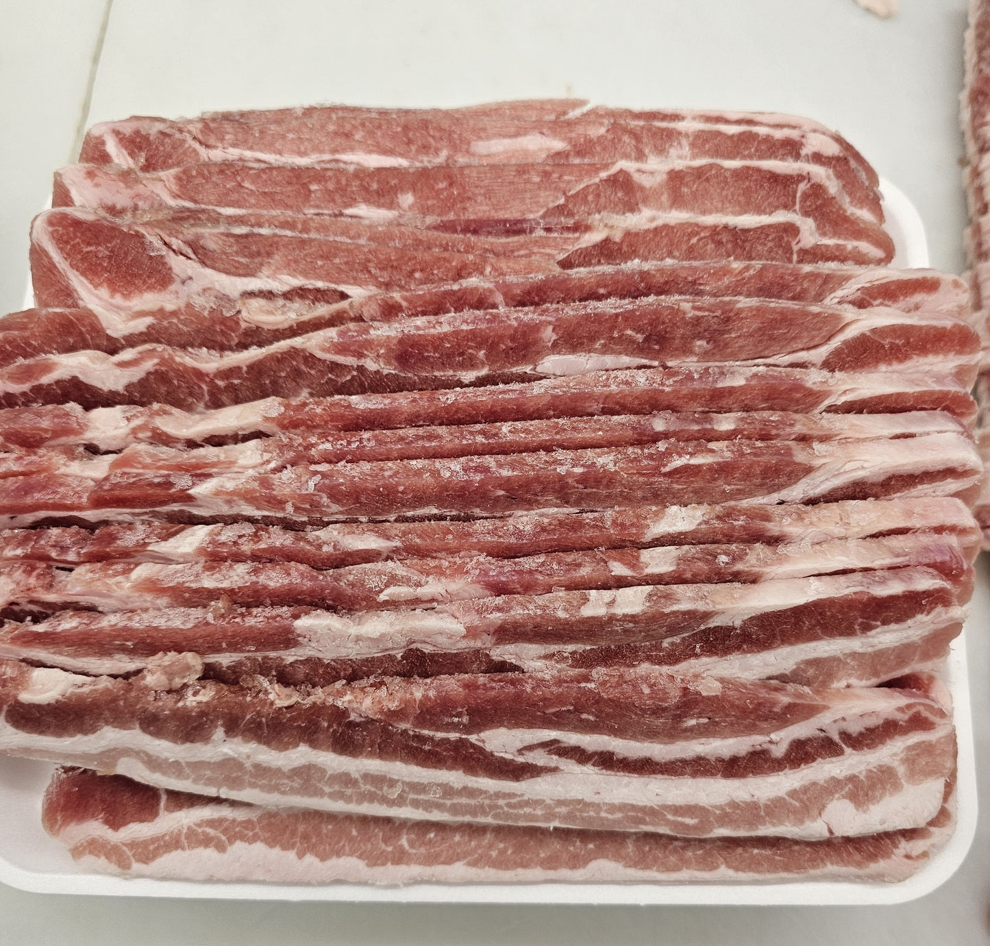 Pork Single Ribbed Belly Slice 3lbs Tray Pack - Frozen