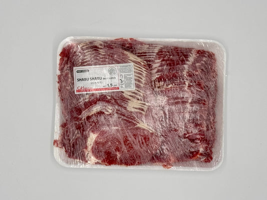 Beef Ribeye Slice 1.5mm 1.5 lbs. Tray Pack - Frozen