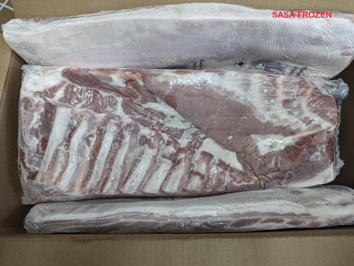 Pork Single Ribbed Belly Boneless Skinless - Frozen